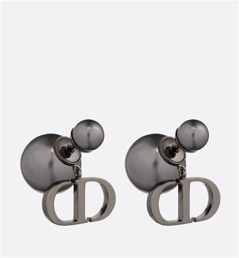 dior tribales symbol earrings in ruthenium finish metal|Dior Tribales Earrings Ruthenium.